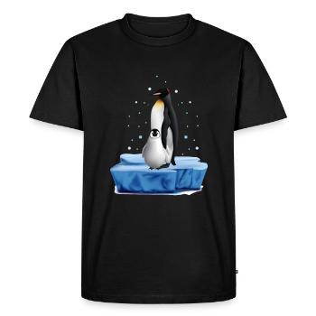 Baby penguin design - Men's Premium Organic T-Shirt - black - Front - Nico (187cm)