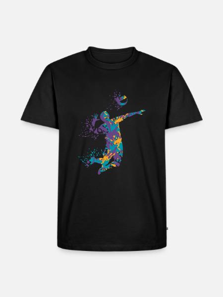 Volleyball splash - Men's Premium Organic T-Shirt - black