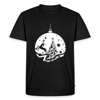 Renne de Noël - T-shirt Premium bio Homme - noir - Devant - Nico (187cm)