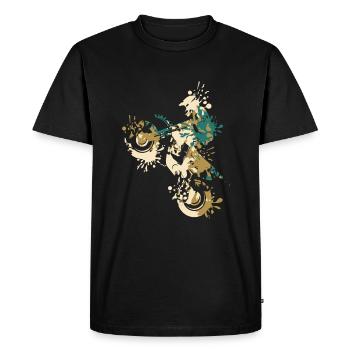 Éclaboussure de motocross - T-shirt Premium bio Homme - noir - Devant - Nico (187cm)