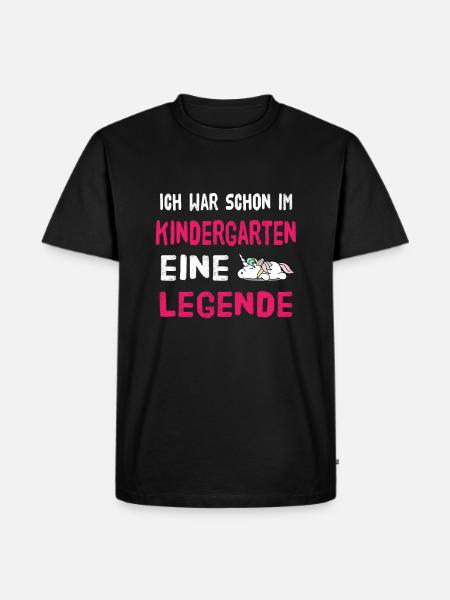 Kindergarten Legende - Männer Premium Bio T-Shirt - Schwarz