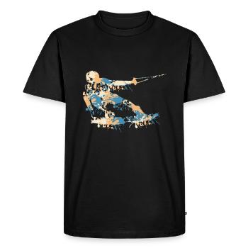 Splash de wakeboard - T-shirt Premium bio Homme - noir - Devant - Nico (187cm)