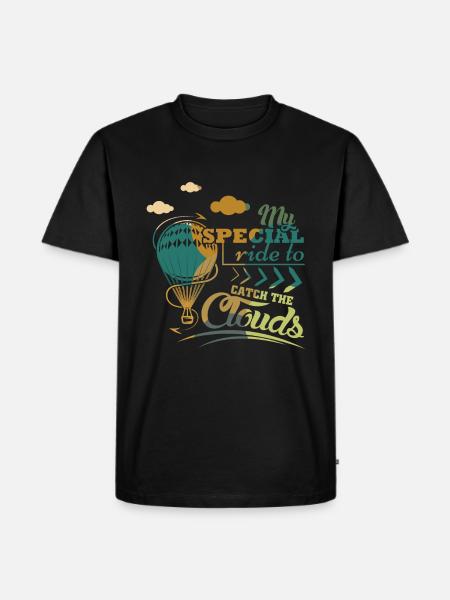 Hot air balloon saying - Men's Premium Organic T-Shirt - black
