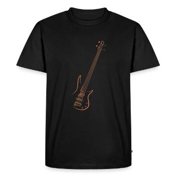 Bass guitar - Men's Premium Organic T-Shirt - black - Front - Nico (187cm)