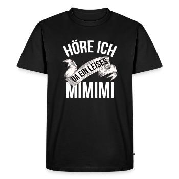 Lustig - Männer Premium Bio T-Shirt - Schwarz - Vorne - Nico (187cm)