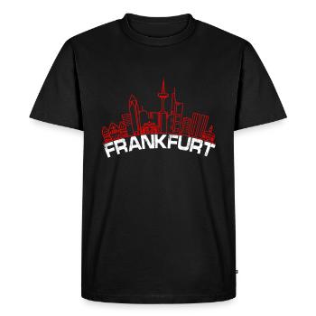 Skyline de Francfort - T-shirt Premium bio Homme - noir - Devant - Nico (187cm)