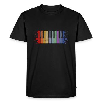Piano rétro - T-shirt Premium bio Homme - noir - Devant - Nico (187cm)