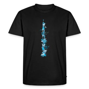 Clarinette Splash - T-shirt Premium bio Homme - noir - Devant - Nico (187cm)