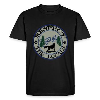 Respect The Locals Fox - Men's Premium Organic T-Shirt - black - Front - Nico (187cm)