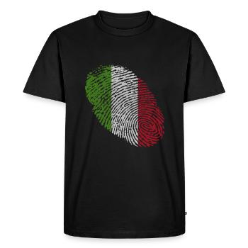 Italy fingerprint - Men's Premium Organic T-Shirt - black - Front - Nico (187cm)