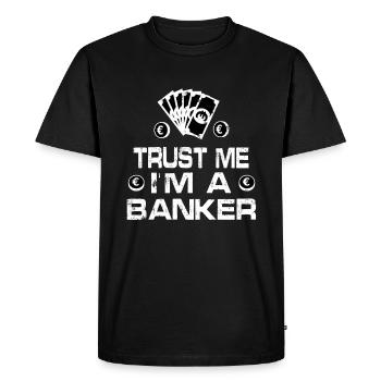 Banquiers - T-shirt Premium bio Homme - noir - Devant - Nico (187cm)