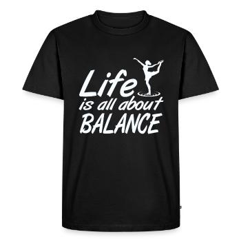 Balance de danse sur glace - T-shirt Premium bio Homme - noir - Devant - Nico (187cm)