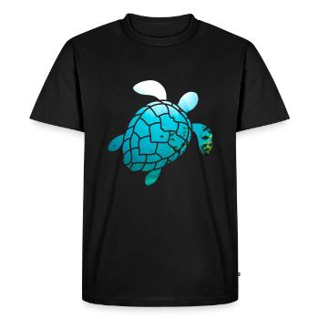 Sea turtle - Men's Premium Organic T-Shirt - black - Front - Nico (187cm)