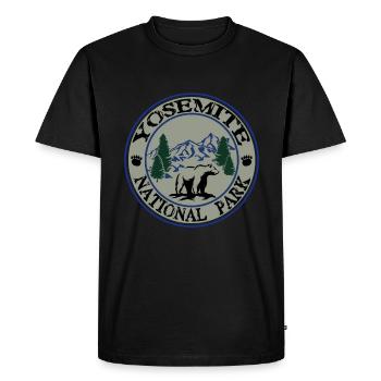 ours du parc national de Yosemite - T-shirt Premium bio Homme - noir - Devant - Nico (187cm)