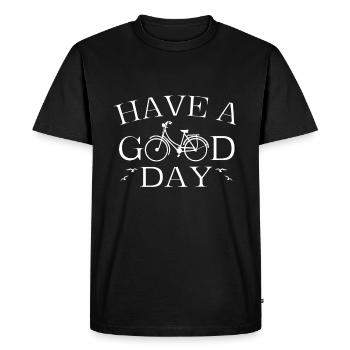 J’ai un bon jour - T-shirt Premium bio Homme - noir - Devant - Nico (187cm)