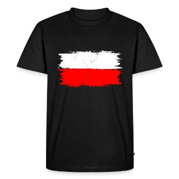 Drapeau de la Pologne - T-shirt Premium bio Homme - noir - Devant - Nico (187cm)