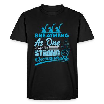 Nage synchronisée - T-shirt Premium bio Homme - noir - Devant - Nico (187cm)