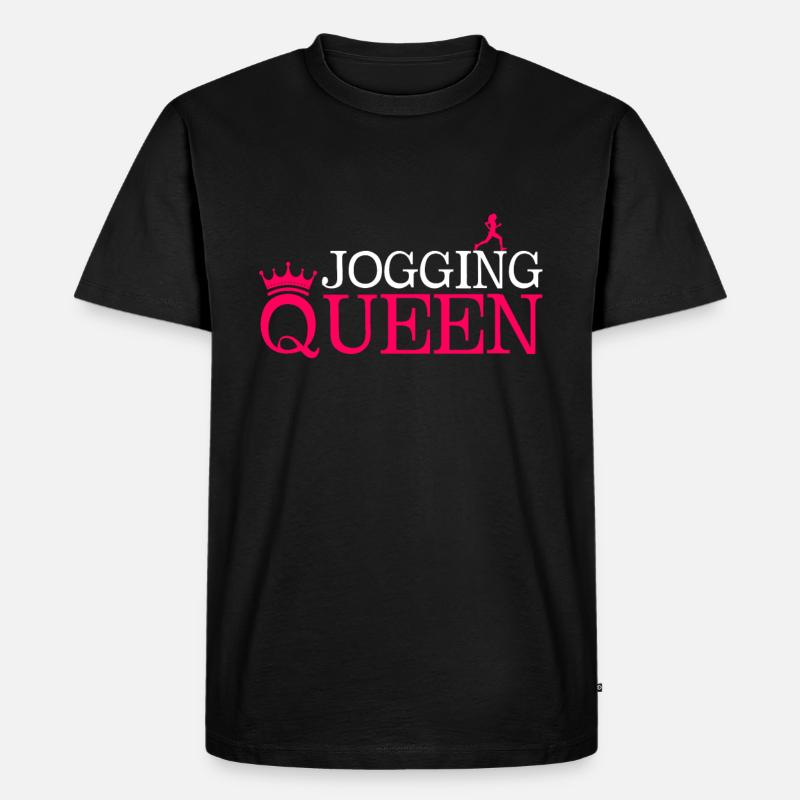 Jogging Queen - Männer Premium Bio T-Shirt - Schwarz