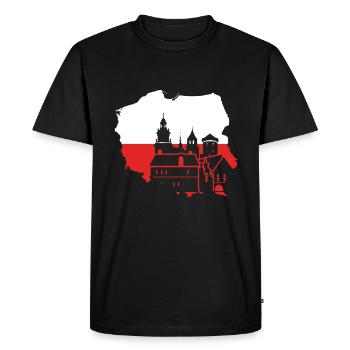 Pologne cracovie - T-shirt Premium bio Homme - noir - Devant - Nico (187cm)