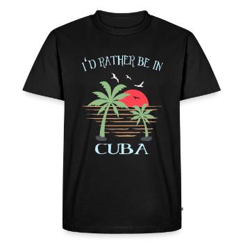 Cuba - Men's Premium Organic T-Shirt - black - Front - Nico (187cm)