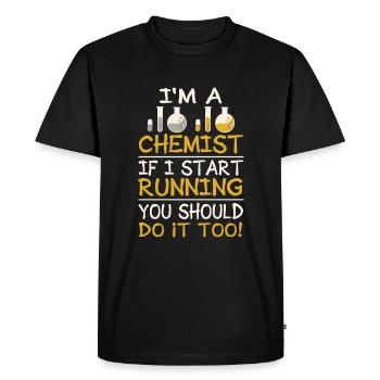 Chemist - T-shirt Premium bio Homme - noir - Devant - Nico (187cm)
