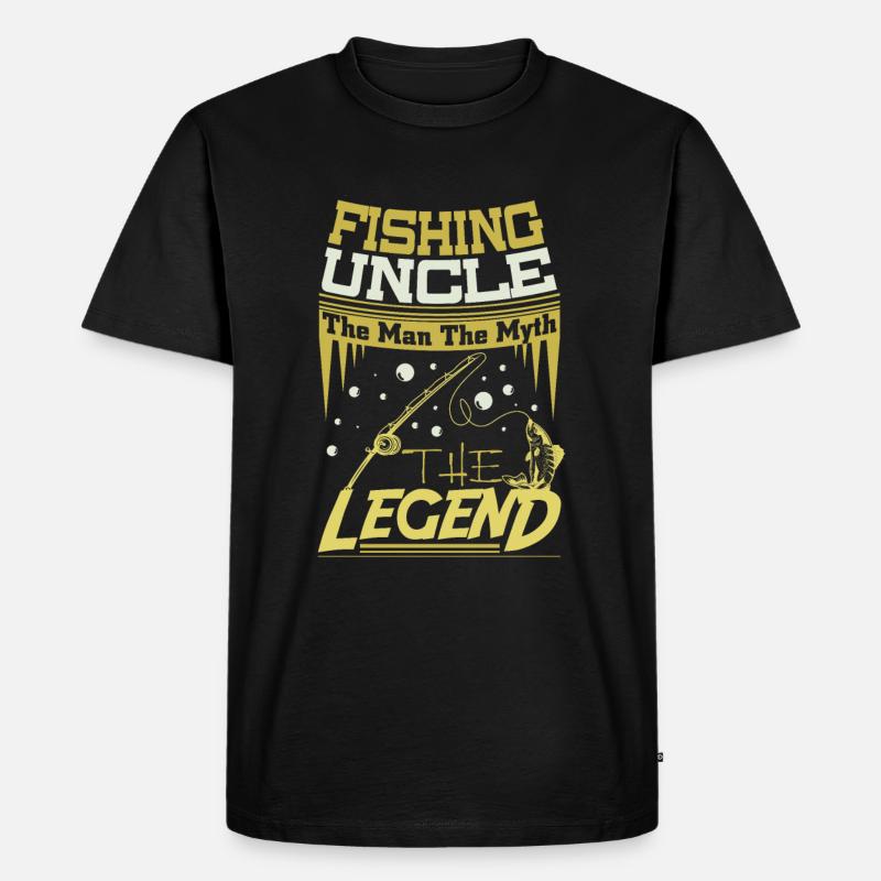 Fischer Onkel - Männer Premium Bio T-Shirt - Schwarz