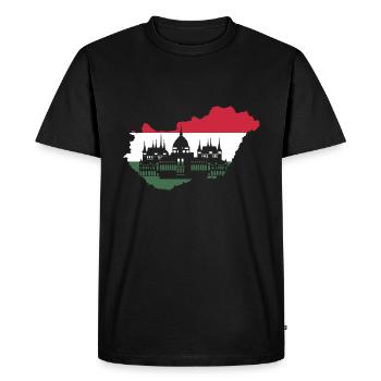 Hungary Budapest - Men's Premium Organic T-Shirt - black - Front - Nico (187cm)