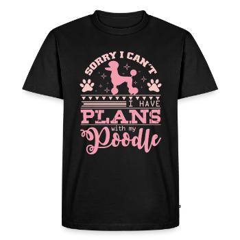Poodle - Men's Premium Organic T-Shirt - black - Front - Nico (187cm)