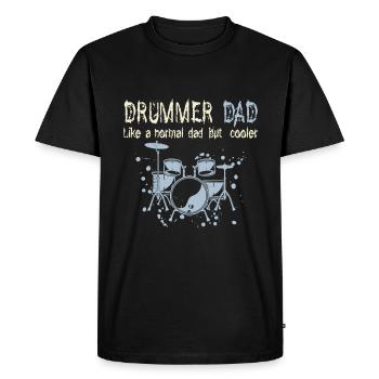 Drums Dad - Men's Premium Organic T-Shirt - black - Front - Nico (187cm)
