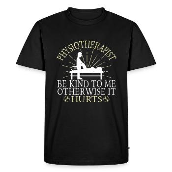Physiothérapeute - T-shirt Premium bio Homme - noir - Devant - Nico (187cm)