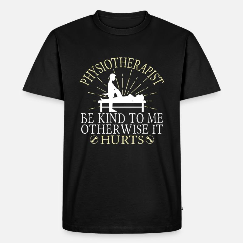 Physiotherapeut - Männer Premium Bio T-Shirt - Schwarz
