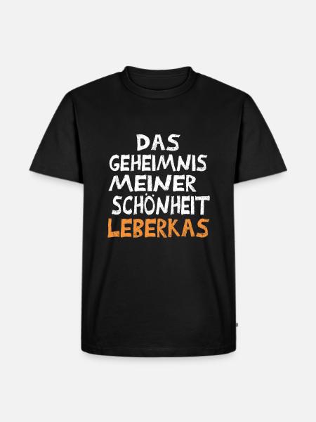 Leberkas - Männer Premium Bio T-Shirt - Schwarz