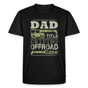 Offroad Dad - Men's Premium Organic T-Shirt - black - Front - Nico (187cm)