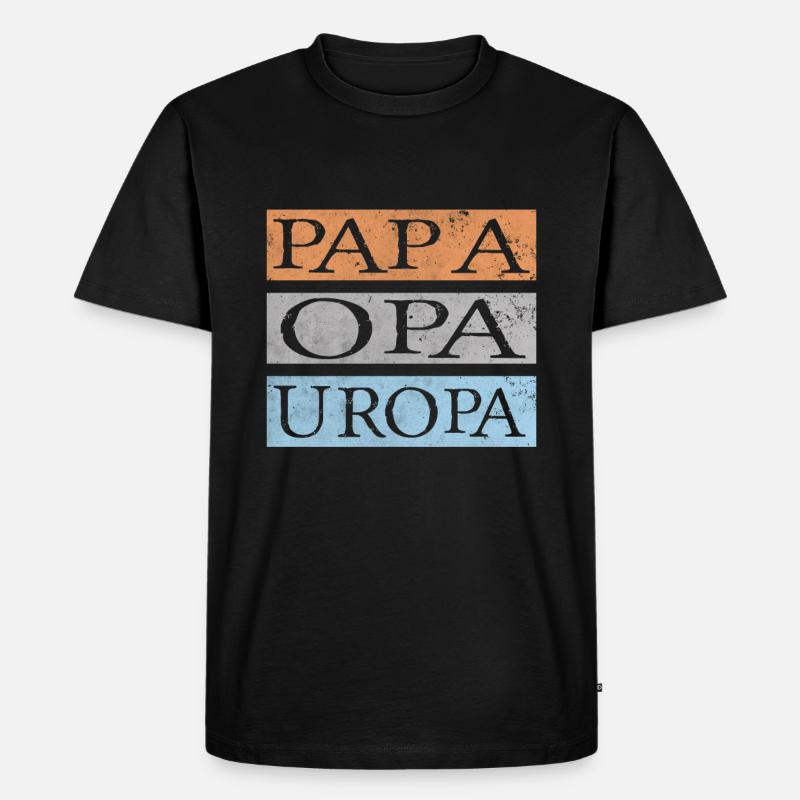 Uropa Retro - Männer Premium Bio T-Shirt - Schwarz