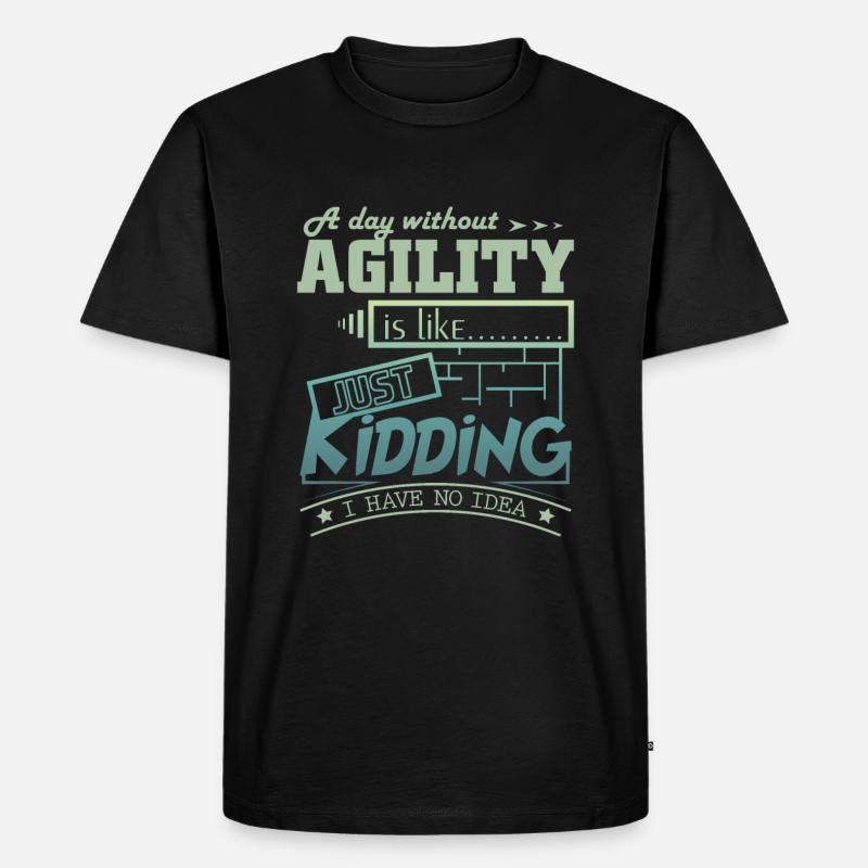 Agility - Männer Premium Bio T-Shirt - Schwarz