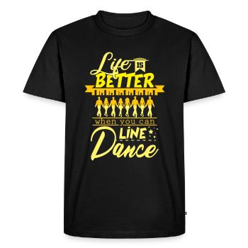 Linedance - T-shirt Premium bio Homme - noir - Devant - Nico (187cm)