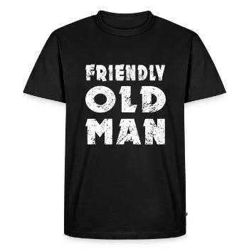 Friendly Old Man - Men's Premium Organic T-Shirt - black - Front - Nico (187cm)