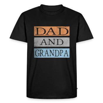 Papa et grand-père - T-shirt Premium bio Homme - noir - Devant - Nico (187cm)