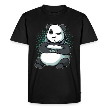 Cute Gaming Panda Jeu vidéo Jeu vidéo jeu vidéo PC Gamer - T-shirt Premium bio Homme - noir - Devant - Nico (187cm)