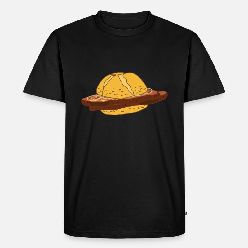 Braten semmel - Männer Premium Bio T-Shirt - Schwarz