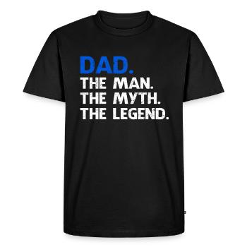 Fête des pères - T-shirt Premium bio Homme - noir - Devant - Nico (187cm)