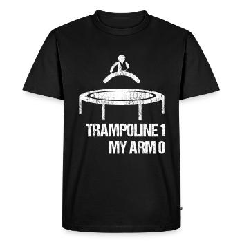 Bras bras Bras Cassé Trampoline 1 My Arm 0 - T-shirt Premium bio Homme - noir - Devant - Nico (187cm)