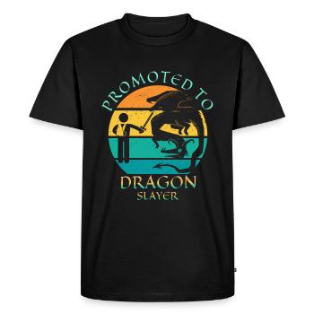 Promu au dragon tueur bras fracture cadeau enfant - T-shirt Premium bio Homme - noir - Devant - Nico (187cm)