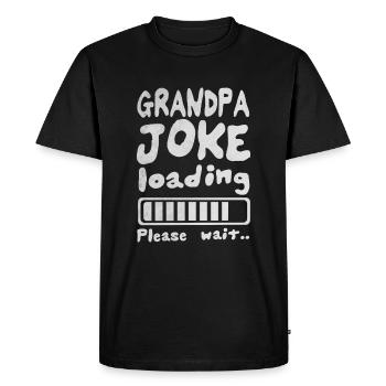 Grand-père joke - T-shirt Premium bio Homme - noir - Devant - Nico (187cm)