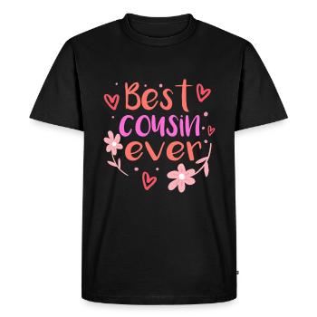 Best cousin ever - Men's Premium Organic T-Shirt - black - Front - Nico (187cm)