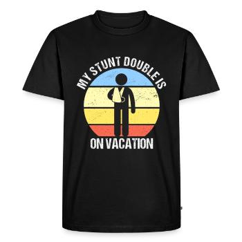 Stunt Double On Vacation Arm Fracture Broken Arm - Men's Premium Organic T-Shirt - black - Front - Nico (187cm)