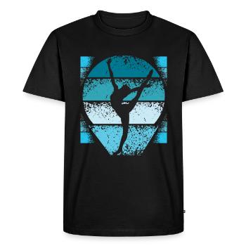 Gymnastique rétro - T-shirt Premium bio Homme - noir - Devant - Nico (187cm)