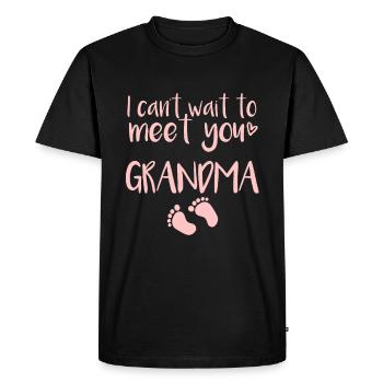 Grand-mère Bébé - T-shirt Premium bio Homme - noir - Devant - Nico (187cm)