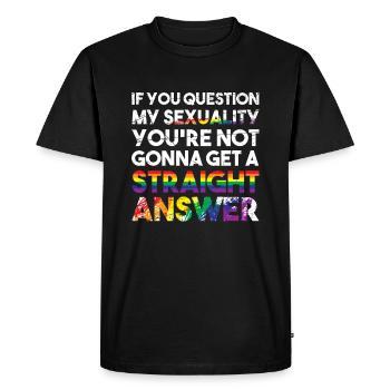 LGBTQ+ - T-shirt Premium bio Homme - noir - Devant - Nico (187cm)