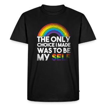 LGBTQ - T-shirt Premium bio Homme - noir - Devant - Nico (187cm)